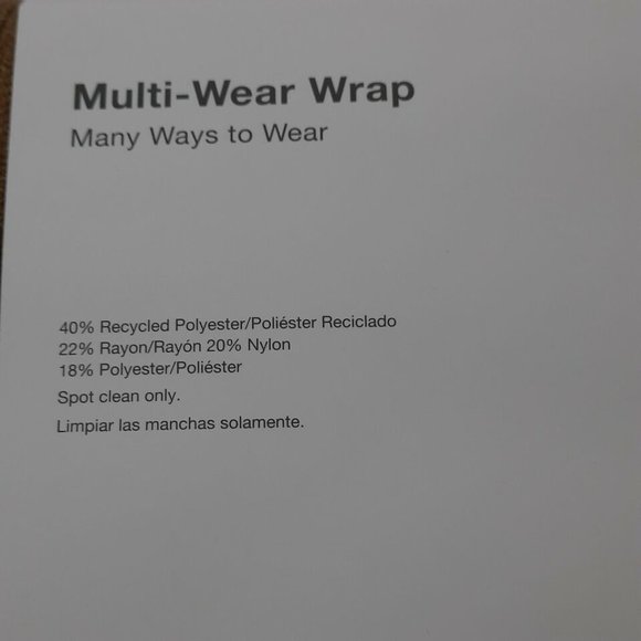 Time and Tru Multi Wear Wrap Ruana Adult Women Cover Wrap Green One Size - Picture 2 of 2